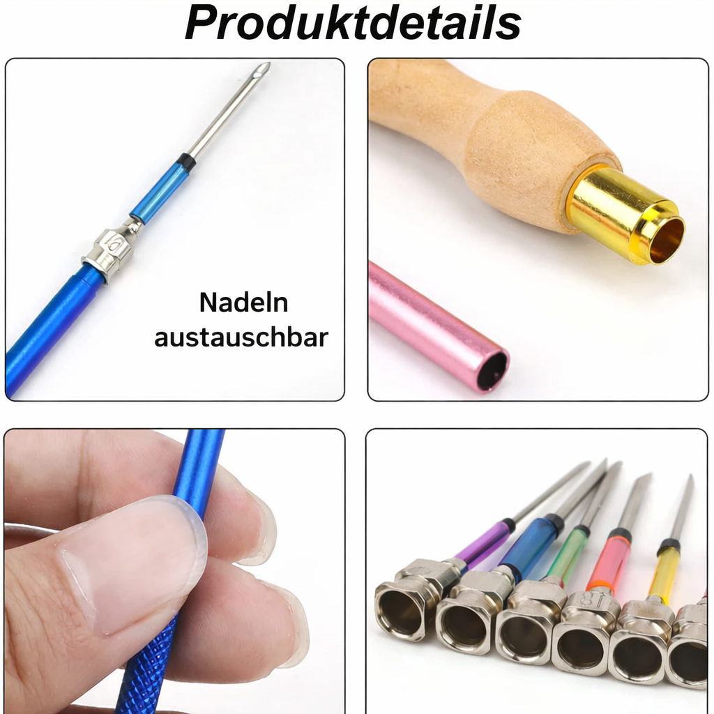 Embroidery | Comfortable Needle Set | Ergonomic & Versatile | ThreadEase
