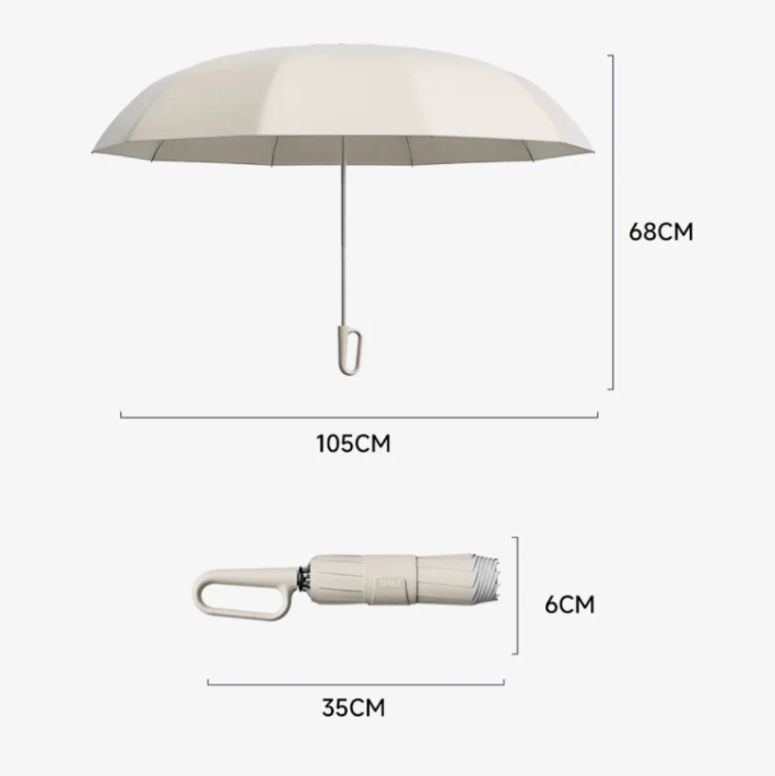 Wind-Resistant Umbrella with Reflective Features