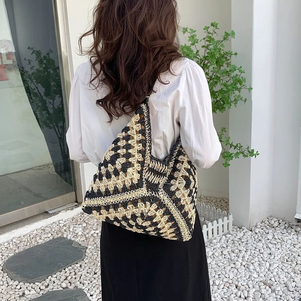 Crochet Beach Tote Bag in Bohemian Style