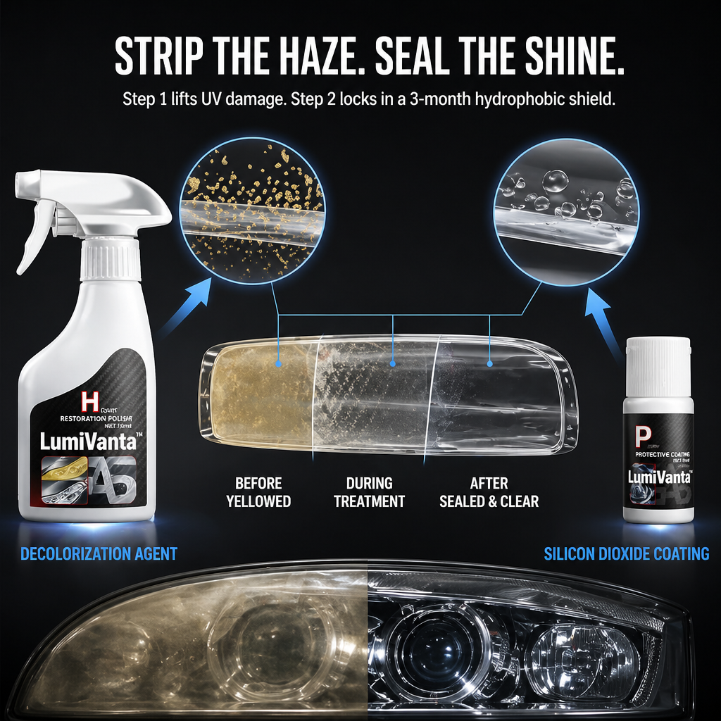 LumiVanta™ — Remove Yellow Fog & Seal Headlights Crystal-Clear in 2 Minutes