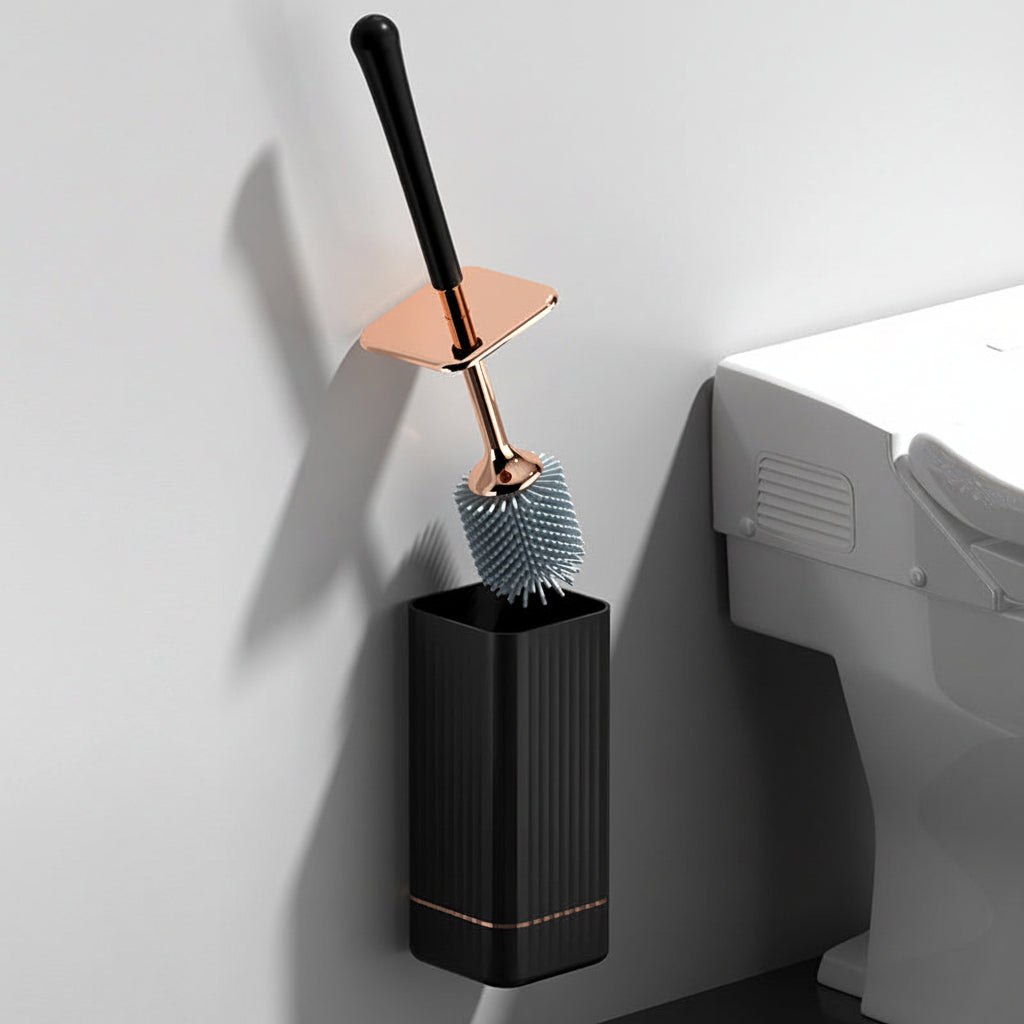 CLEANSWIFT - Sleek Bathroom Brush with Sturdy Holder