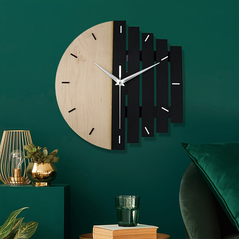TimberEcho Silent Wall Clock – Retro Charm for Every Room
