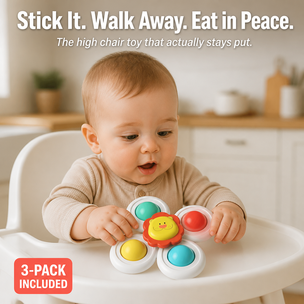 SpinSoothe™ — Place One on the Tray and Enjoy Your Meal Quietly | 3-Pack