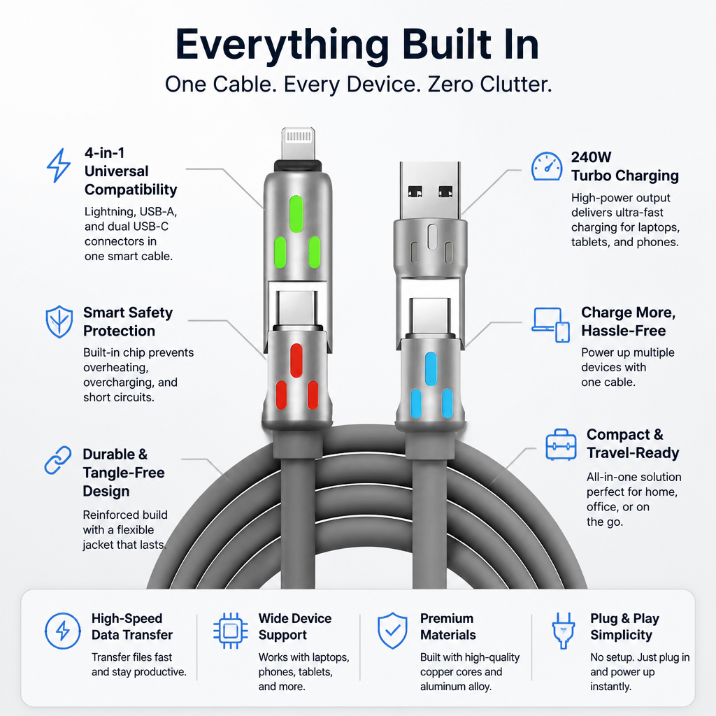 Voltara™ PowerFlex — Lightning-Fast Charging That Declutters Your Life and Protects Your Devices