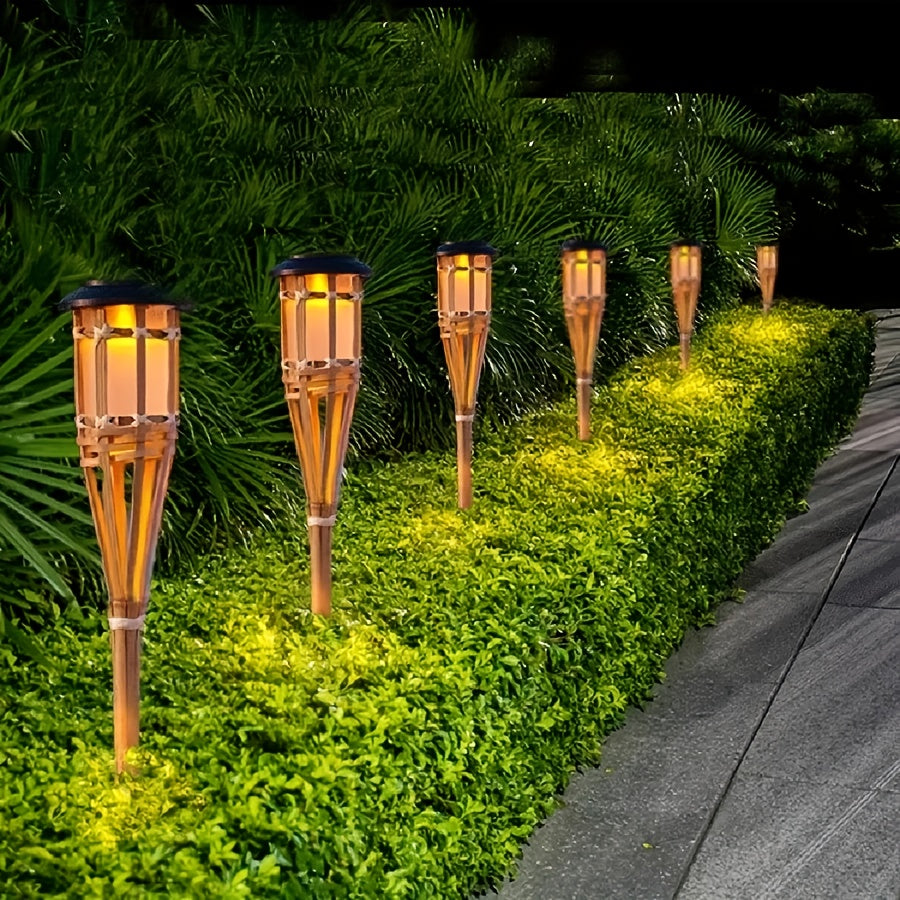 RadiantBamboo – Eco-Friendly Solar LED Lanterns for Outdoor Charm