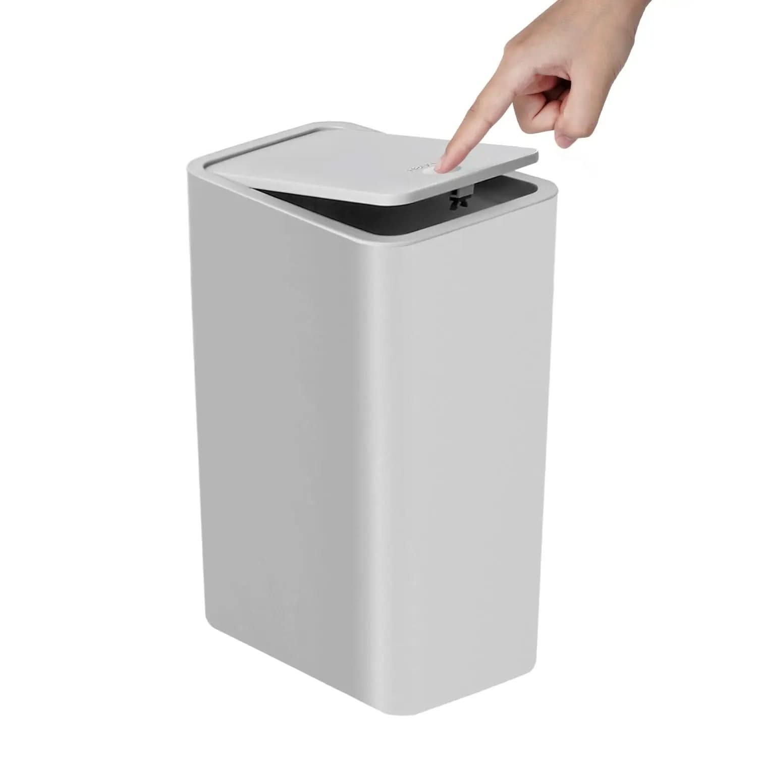 Slim Top Trash Bin 10L - Space-Saving Design