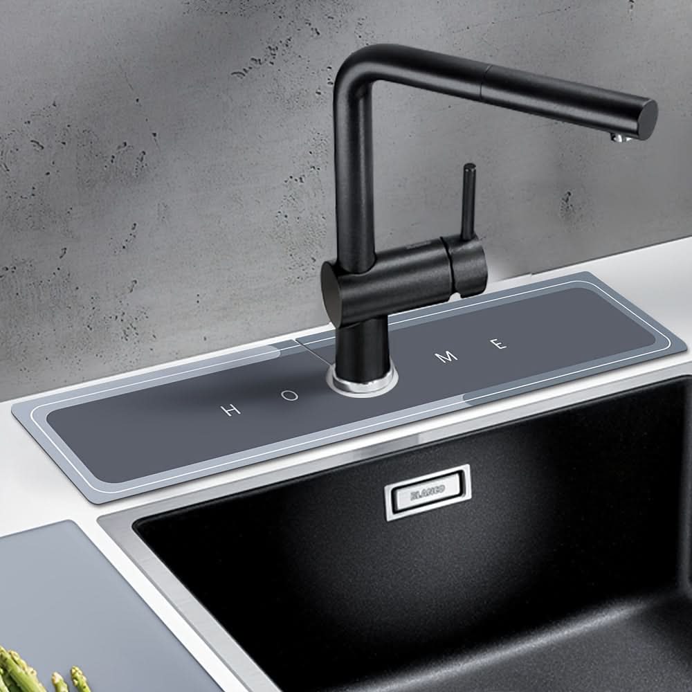 Water-Absorbent Mat for Faucet Splash Protection