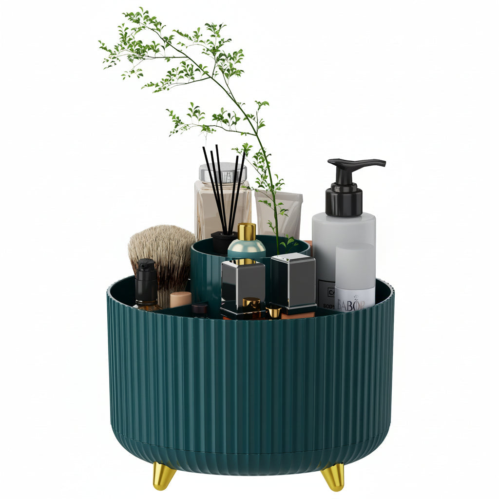RevolveStyle - 360° Rotating Makeup Organizer with 5 Compartments