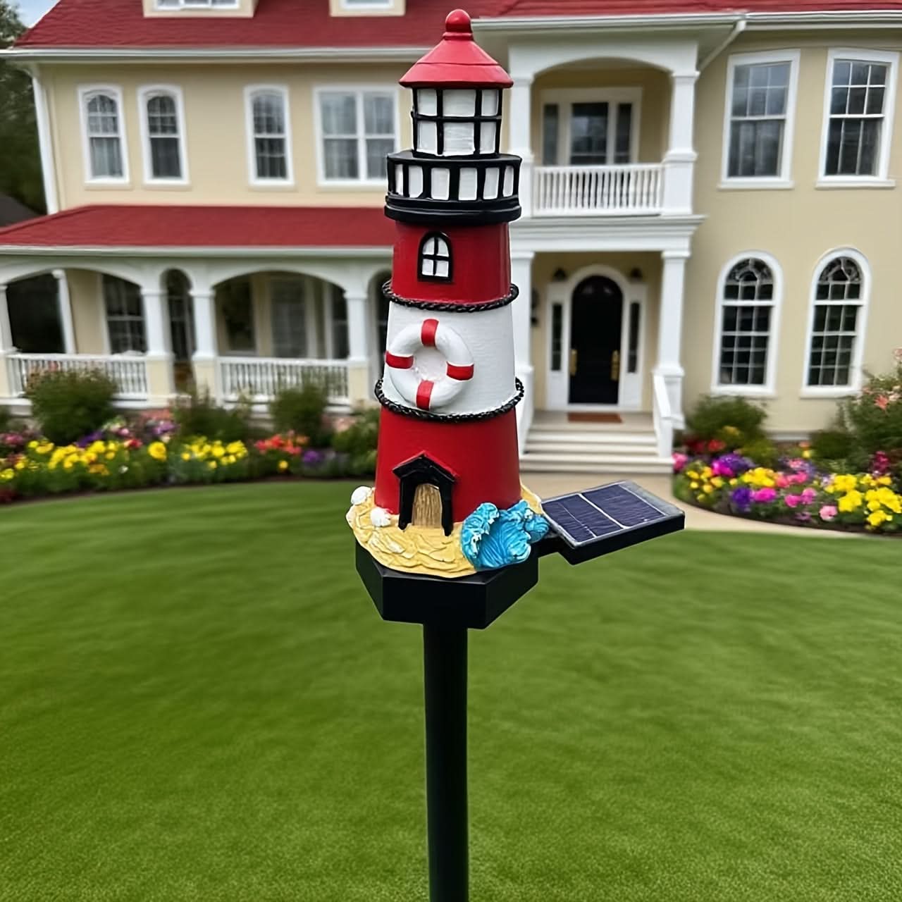 Solar Outdoor Decorative Lighthouse Lamp for Garden