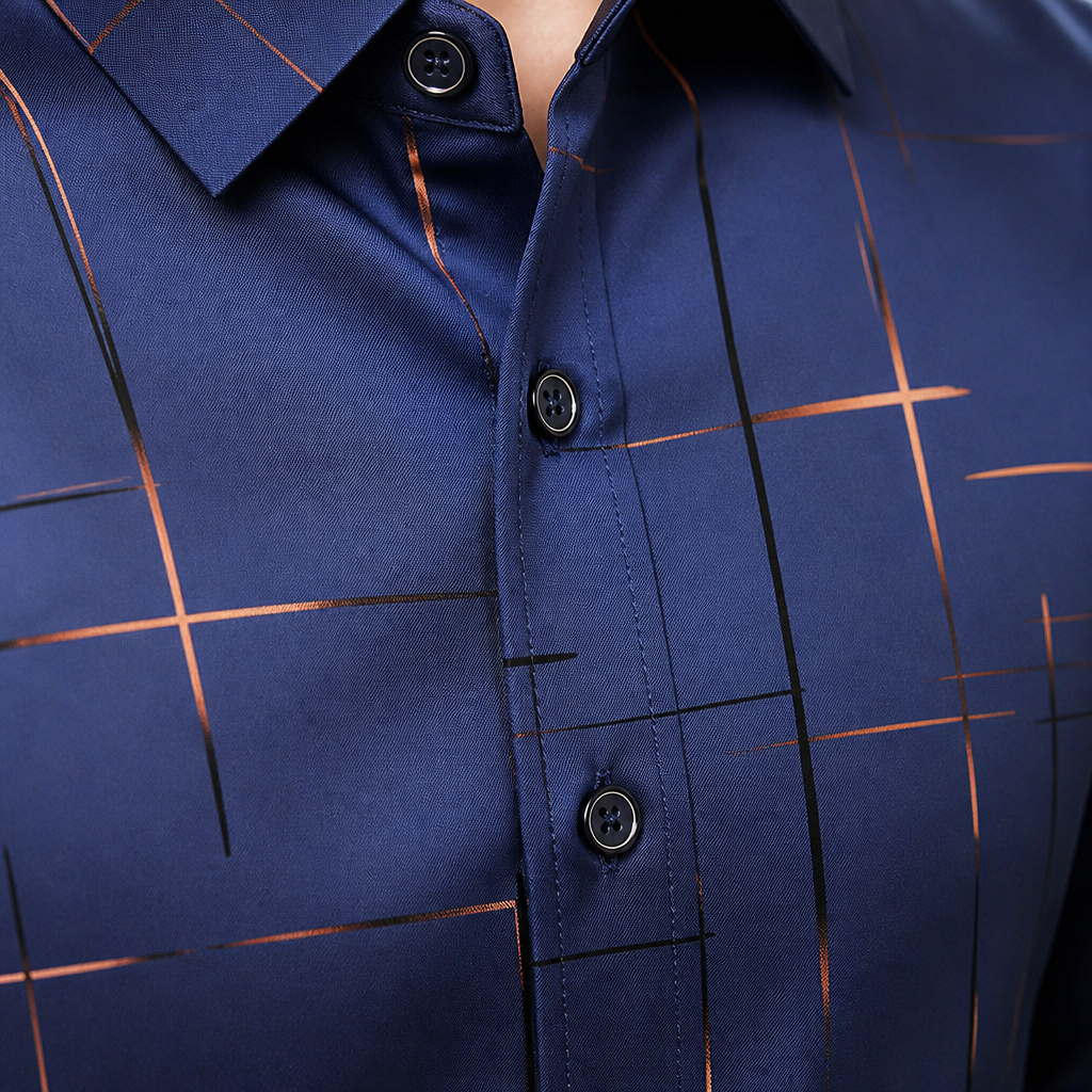 Ultra-LightPower™ – Breathable Stretch, Wrinkle-Free Line-Print Dress Shirt
