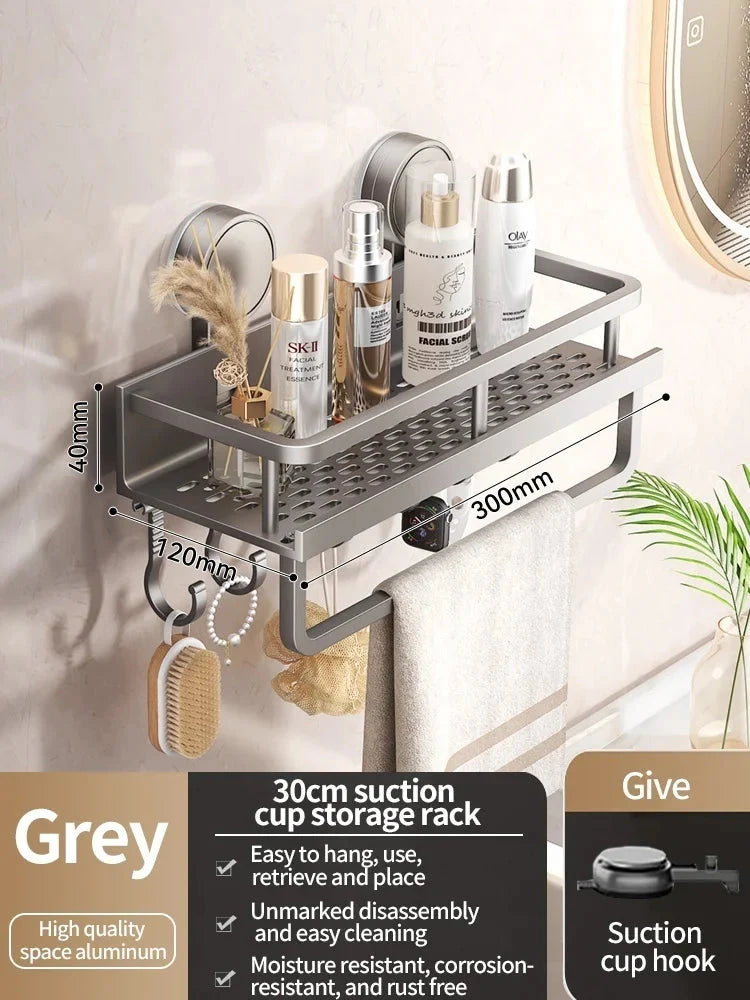 Suction Cup Shower Shelf | Drill-Free Setup | Drip Guard | SnapShelv