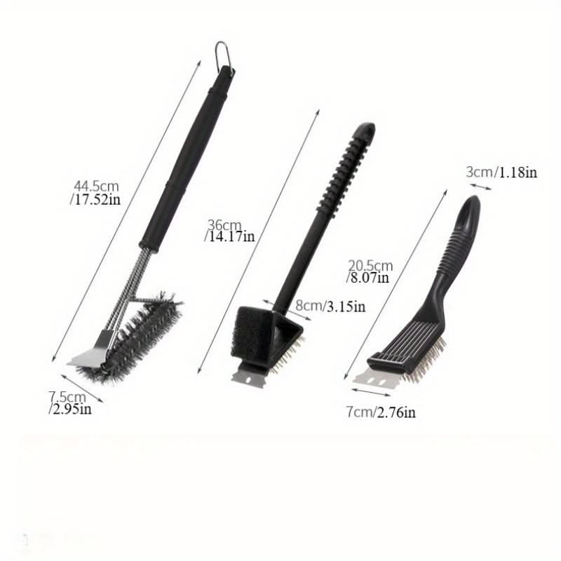 Outdoor Cooking Tool Set - Heavy-Duty Grill Brush