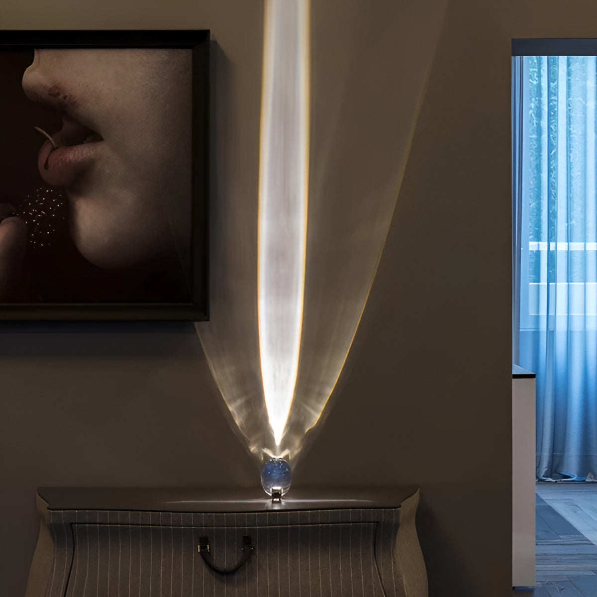 Oval Shaped Table Lamp with Warm Ambient Glow