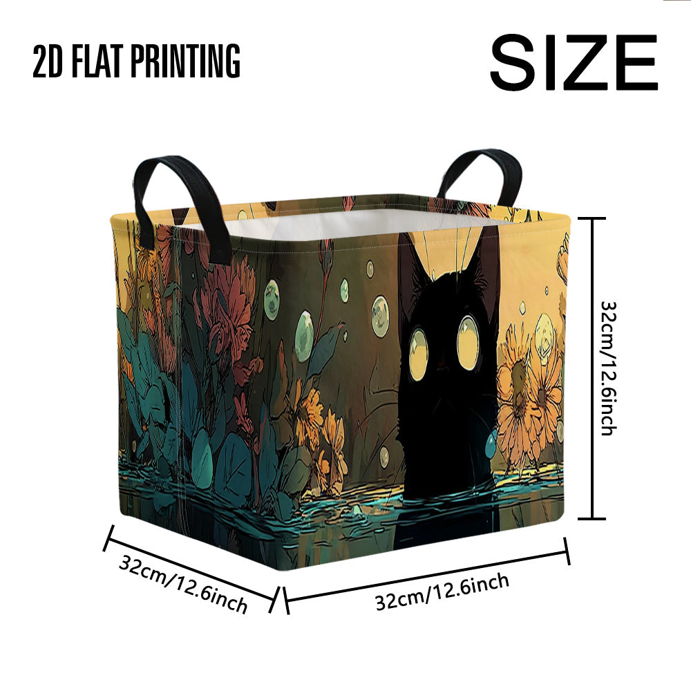 Feline Chic Storage Basket - Modern Organization Made Easy