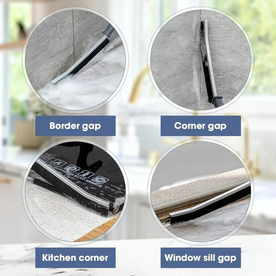 Hard Bristle Grout Cleaning Brush | Kitchen & Bathroom Tiles | Ergonomic Handle