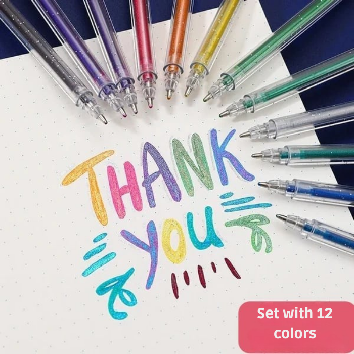 LumaFlick™ Glitter Gel Pens — Ignite Your Creativity with Smudge-Proof Sparkle That Lasts