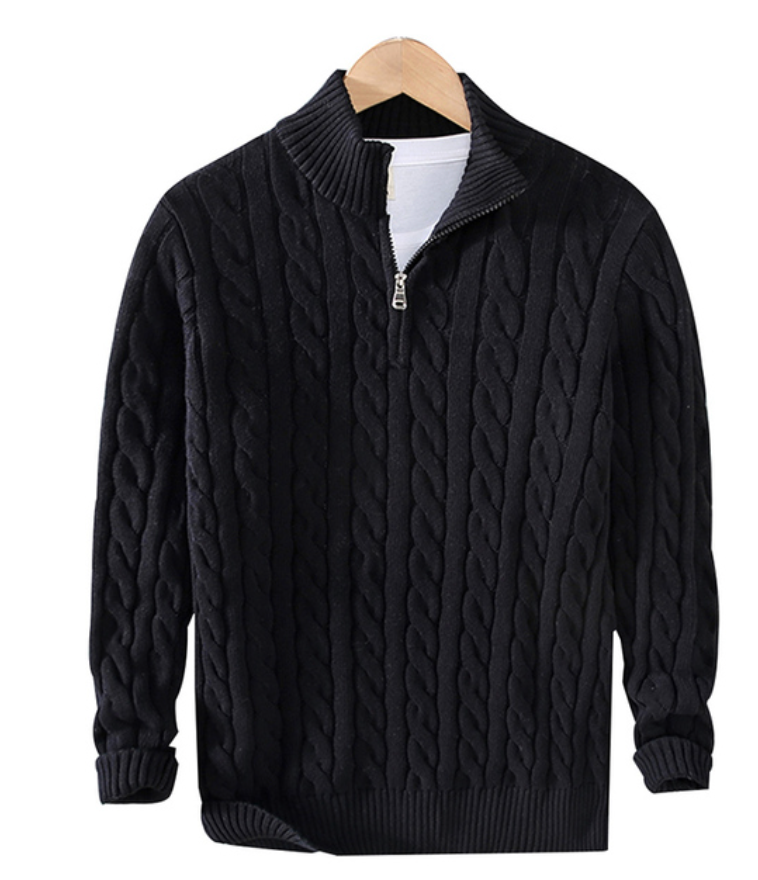 Pullover with Zipper Closure