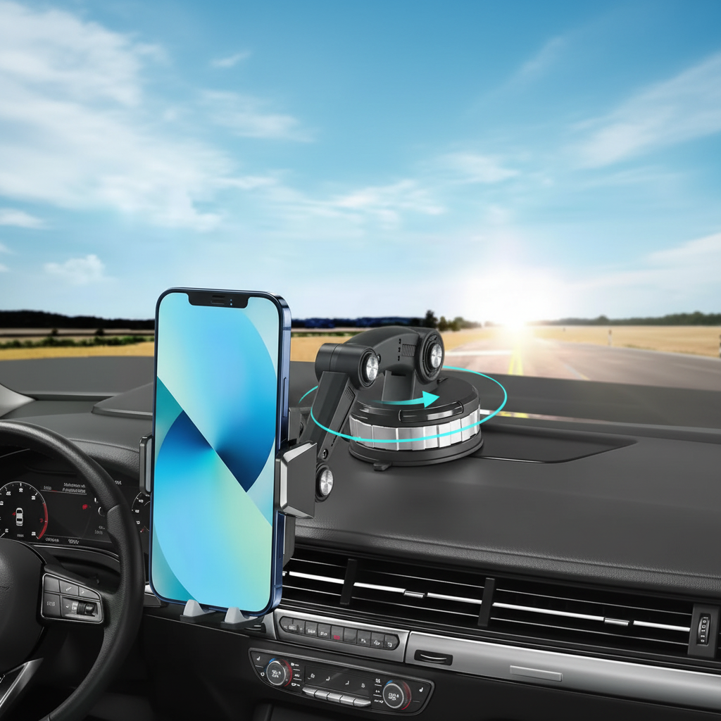 Universal Phone Holder for Cars with 360° Rotation for Safe Driving