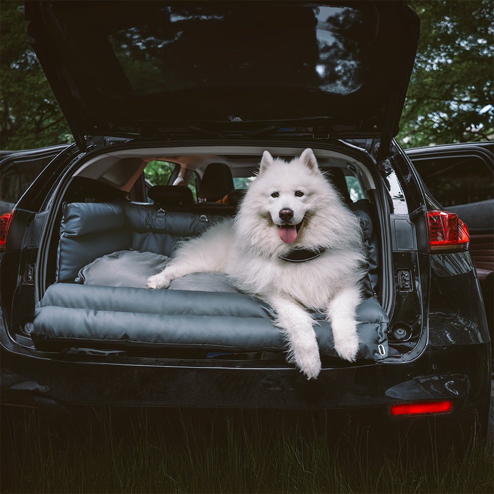 Luxurious Faux Leather Dog Car Seat Bed for Large Breeds