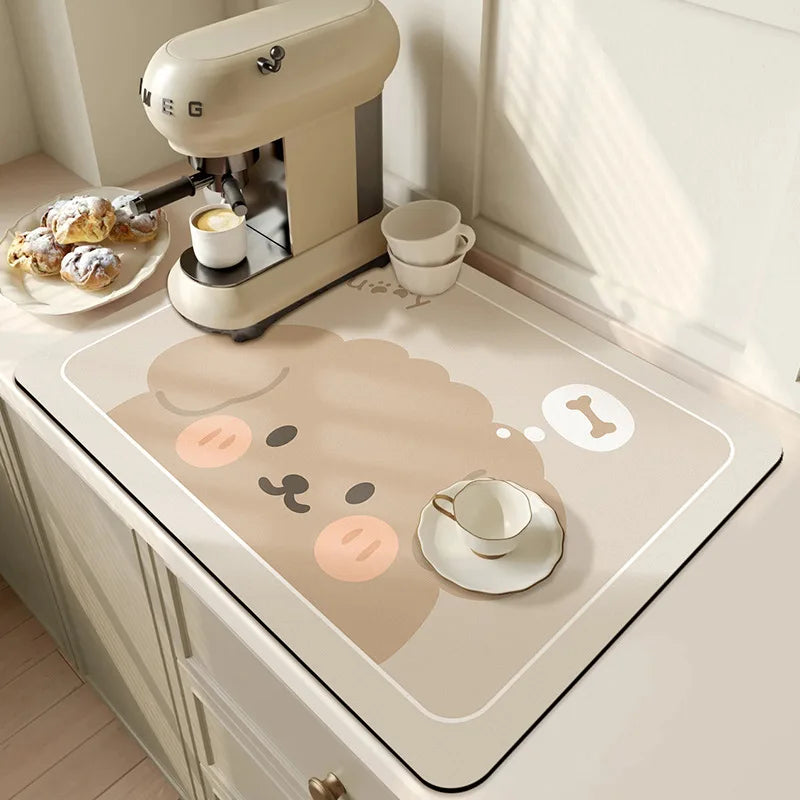 Quick-Dry Microfiber Kitchen Mat with Non-Slip Grip