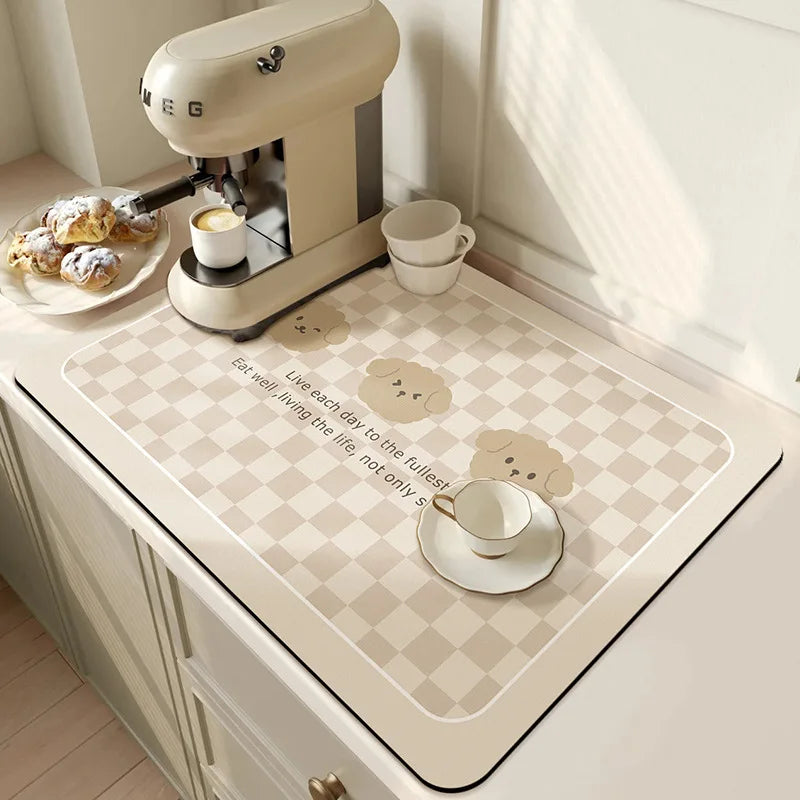 Quick-Dry Microfiber Kitchen Mat with Non-Slip Grip