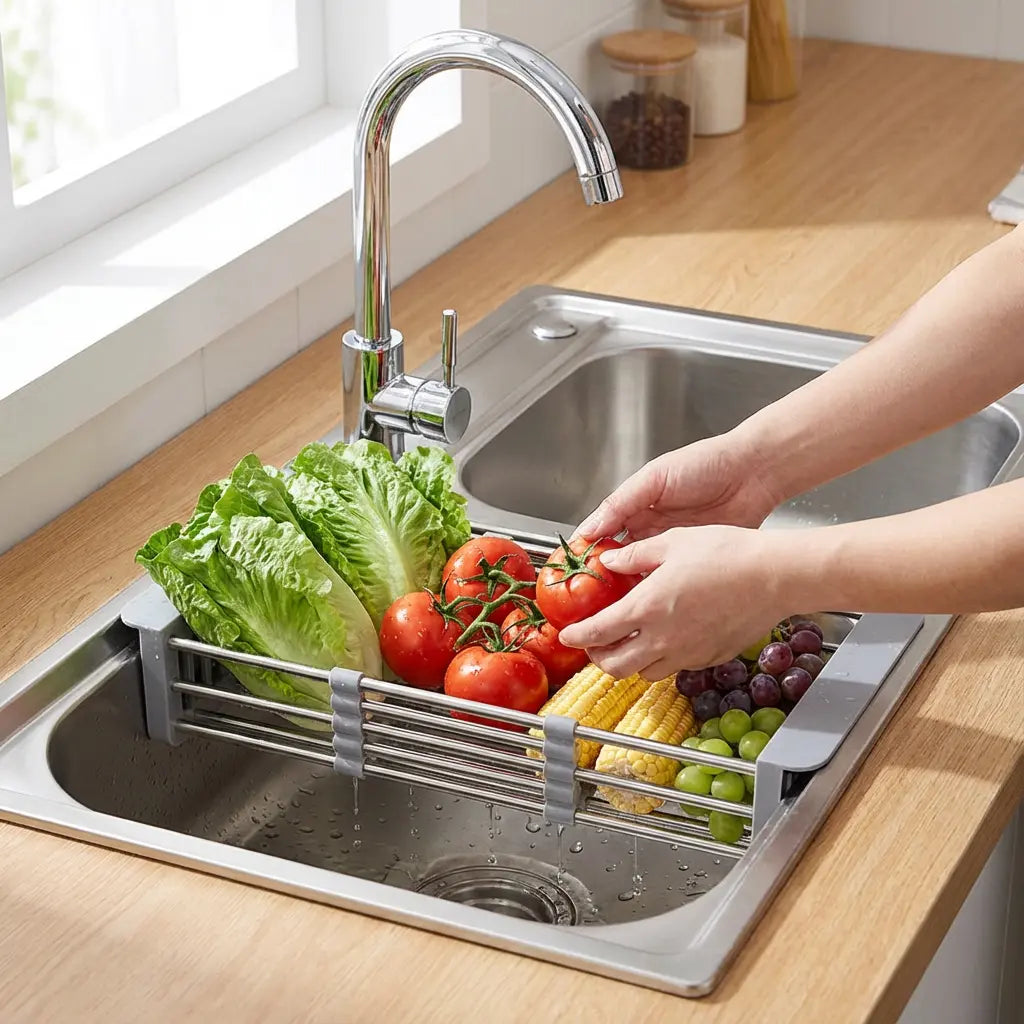 Extendable Stainless Steel Sink Drain Basket