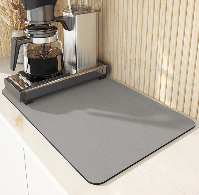 Quick-Drying Diatomaceous Kitchen Mat | Keeps Countertop Dry | Drip Mat