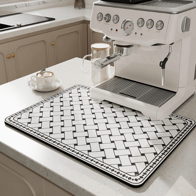 Quick-Drying Diatomaceous Kitchen Mat | Keeps Countertop Dry | Drip Mat