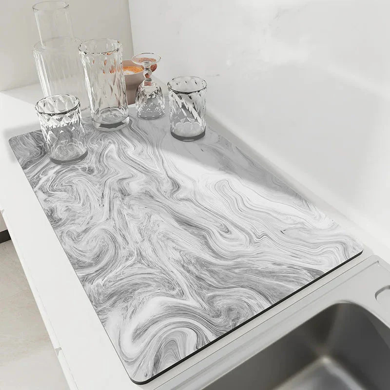Quick-Drying Draining Mat with Non-Slip Natural Rubber Base