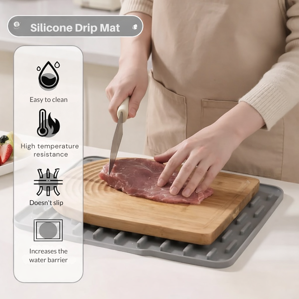 Drying Mat | Quick Drying Without Puddles | Sloped, Heat Resistant