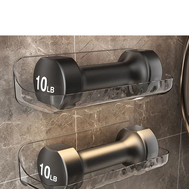Wall-Mounted Bathroom Organizer - No Drill Required