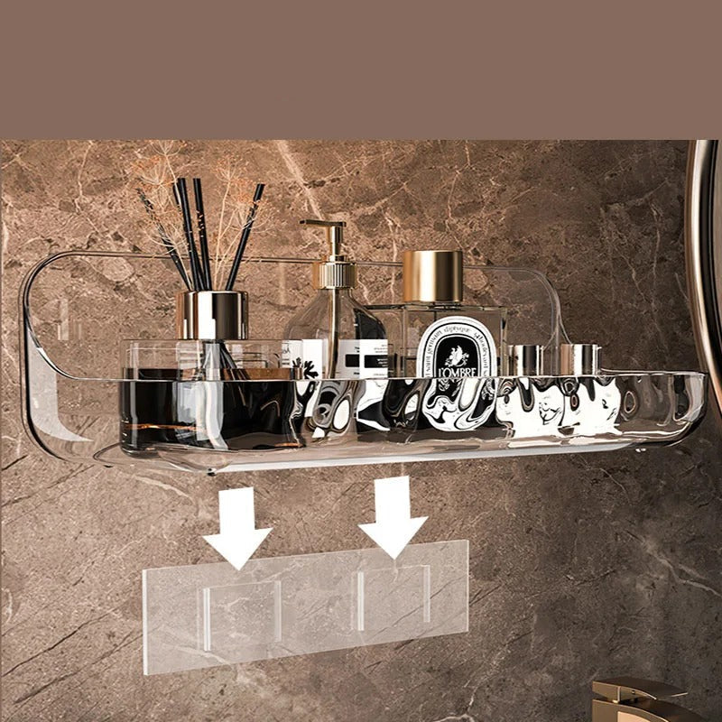 Wall-Mounted Bathroom Organizer - No Drill Required