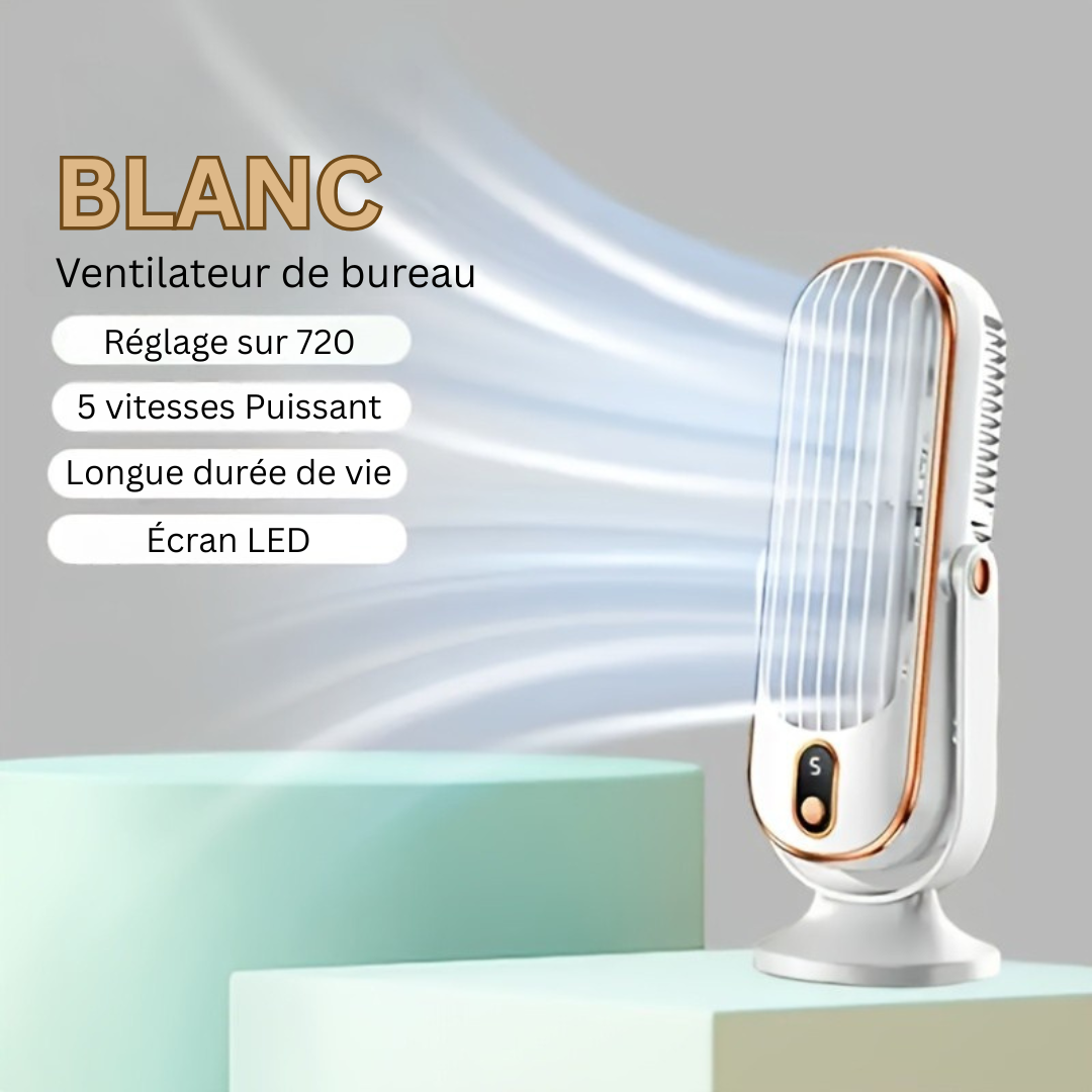 Versatile Airflow Fan | Dual Motor, 720° Pivot, USB Rechargeable & Whisper Quiet for Unmatched Comfort Anywhere