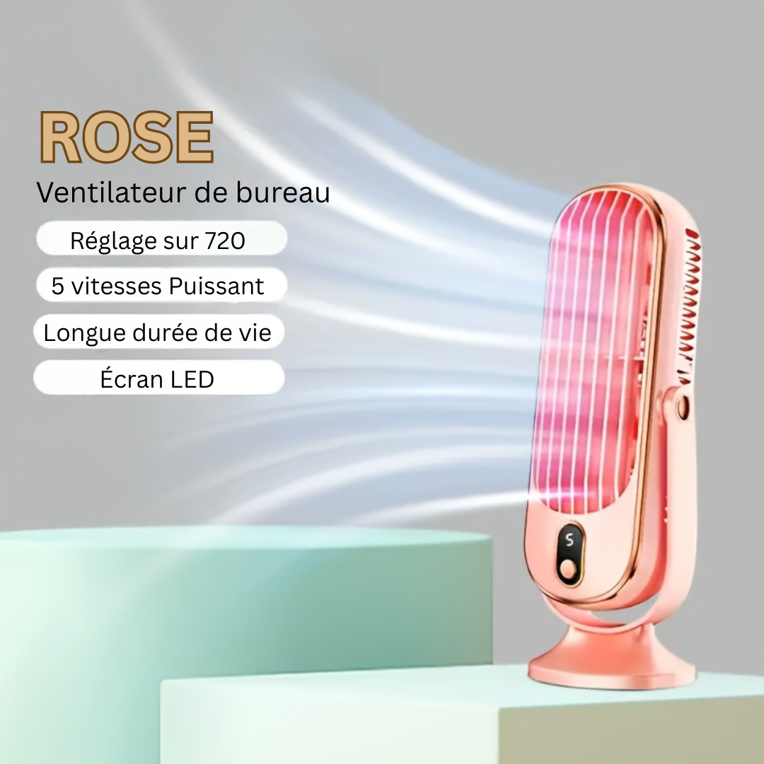 Versatile Airflow Fan | Dual Motor, 720° Pivot, USB Rechargeable & Whisper Quiet for Unmatched Comfort Anywhere