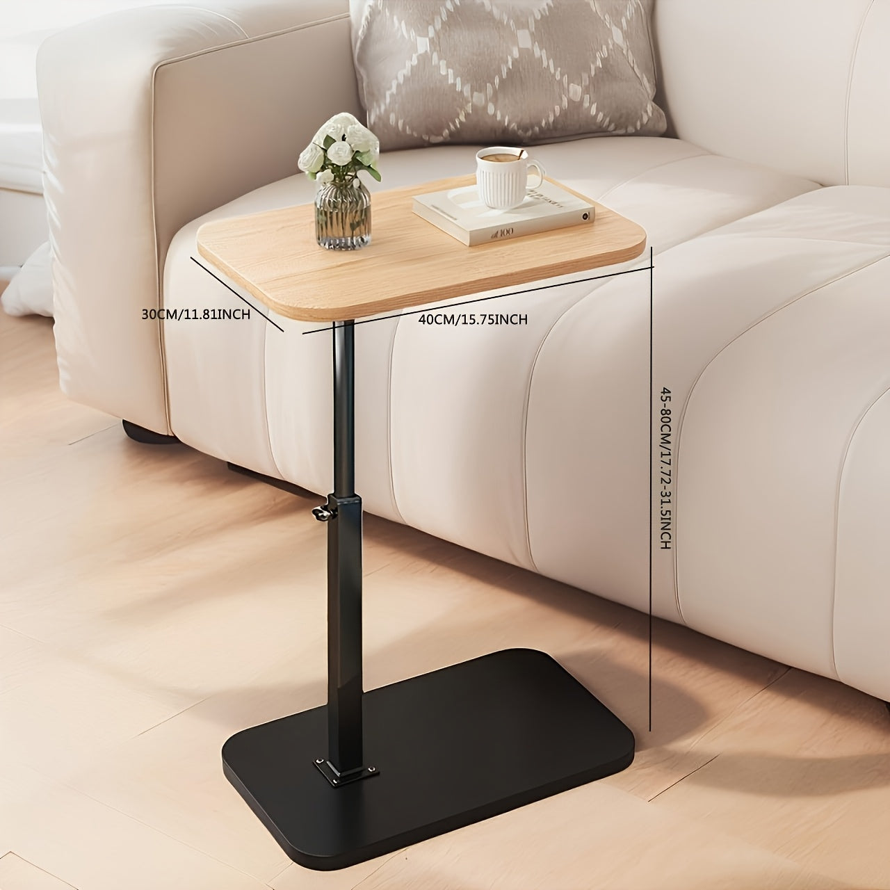 Versatile Height-Adjustable Side Table for Living Spaces