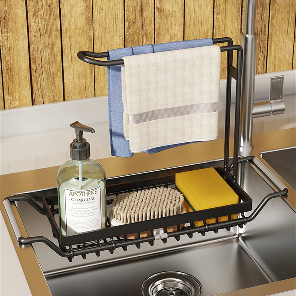 Versatile Over-Sink Storage Rack for Efficient Kitchen Organization