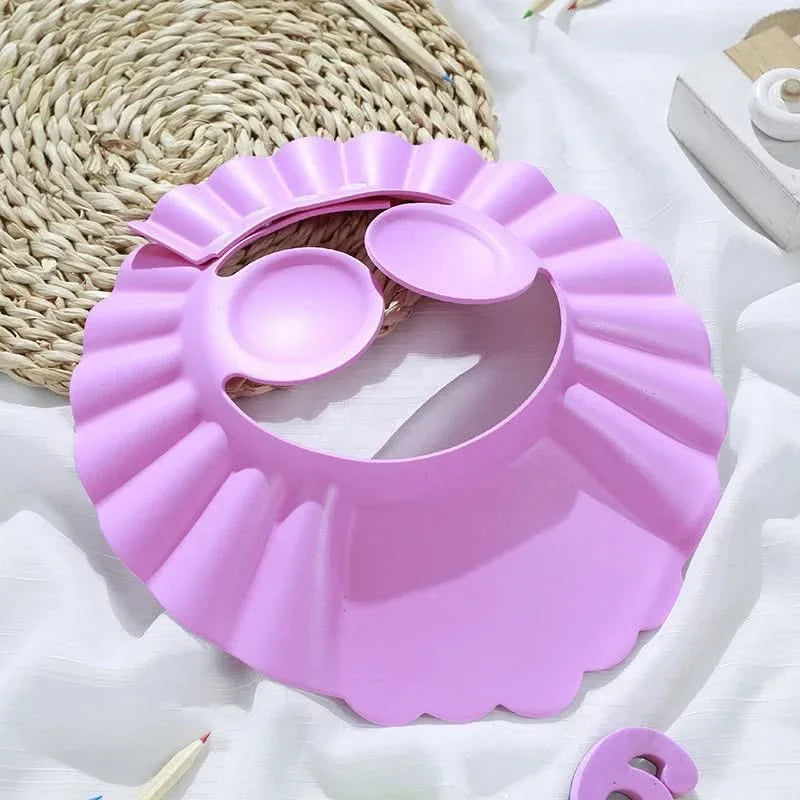 Adjustable Waterproof Baby Shower Cap for Tear-Free Hair Washing
