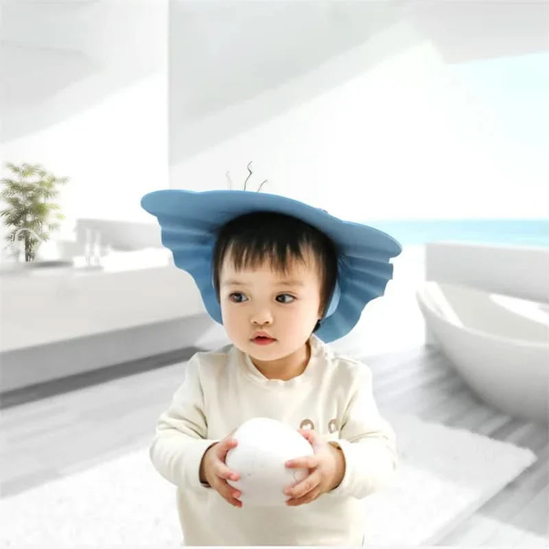 Adjustable Waterproof Baby Shower Cap for Tear-Free Hair Washing