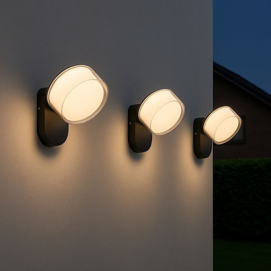 Versatile Adjustable Outdoor Wall Lamp - 16 cm Diameter