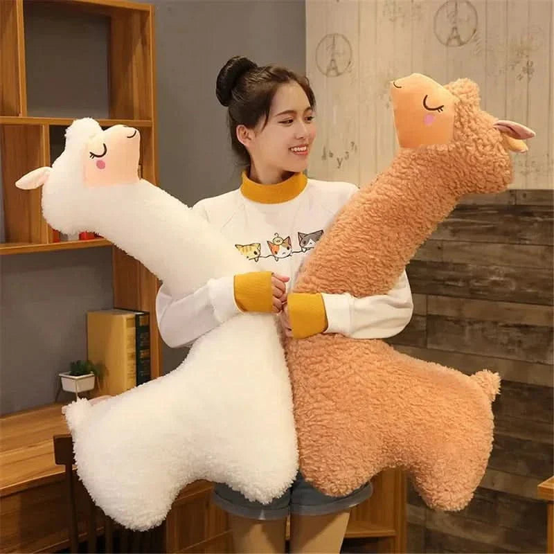 Soft Alpaca Plush Sleep Pillow Toy for Children's Comfort and Room Decor