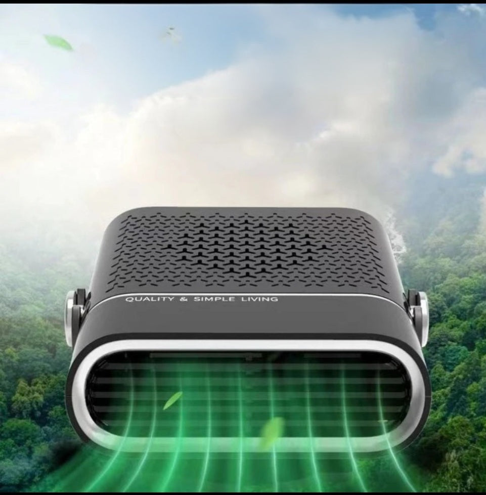 All-Season Vehicle Climate Control Fan with 360° Rotation