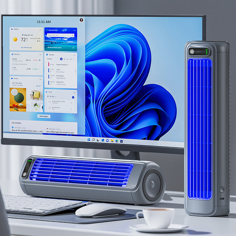 CoolBreeze Portable Rechargeable Mini Air Conditioner Fan
