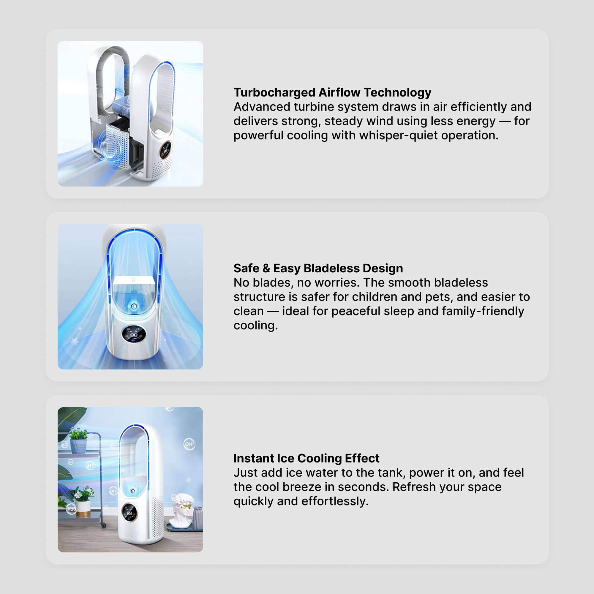 WhisperCool Bladeless Portable Air Cooler: Perfect for Any Space