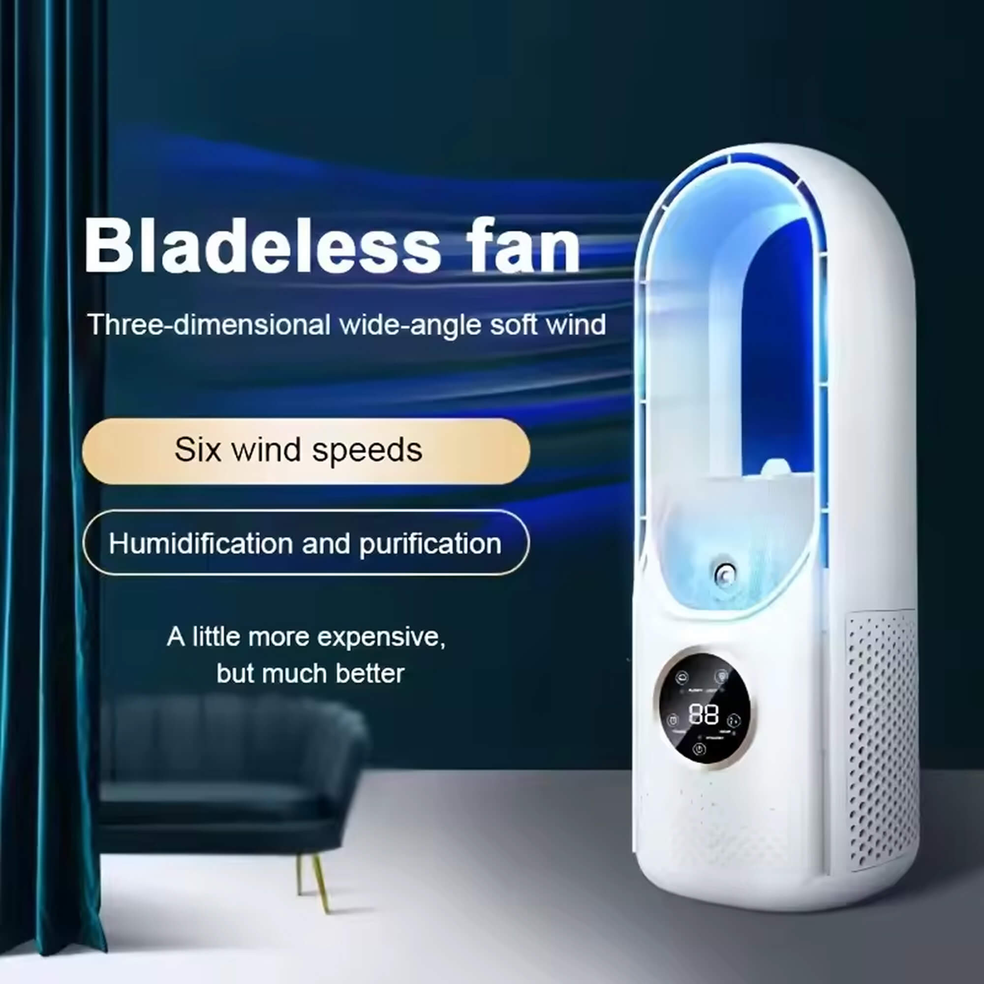 WhisperCool Bladeless Portable Air Cooler: Perfect for Any Space