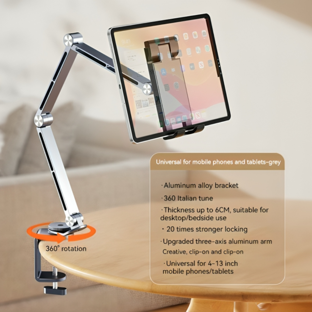 ElevatePro 360° Adjustable Aluminum Tablet and Phone Stand