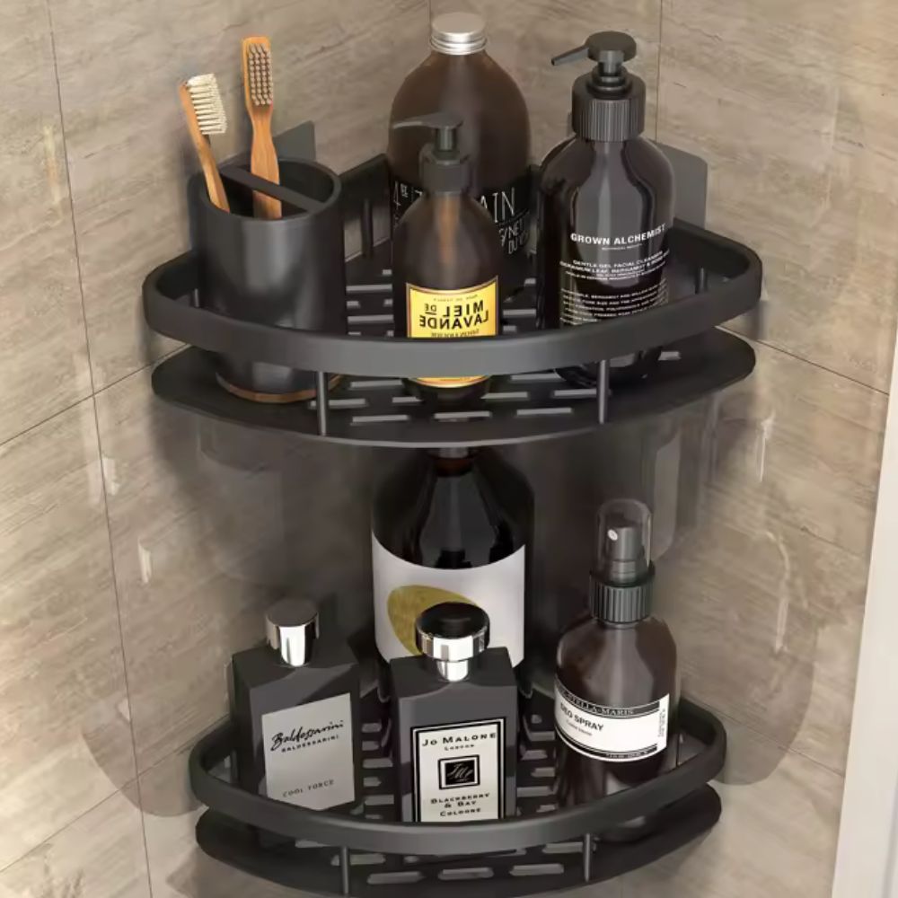 Curved Shower Corner Organizer for Effortless Storage