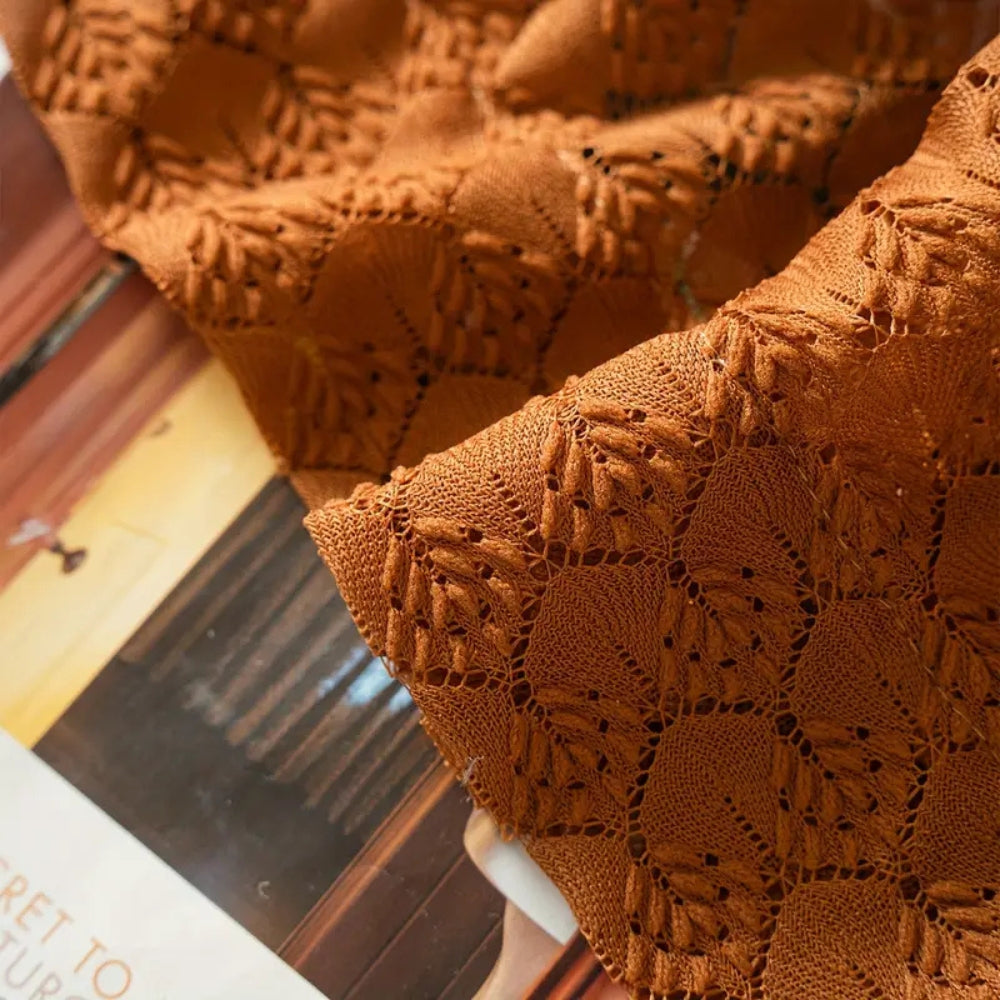 Luxe Weave - Chic Crochet Light-Softening Curtain Panel