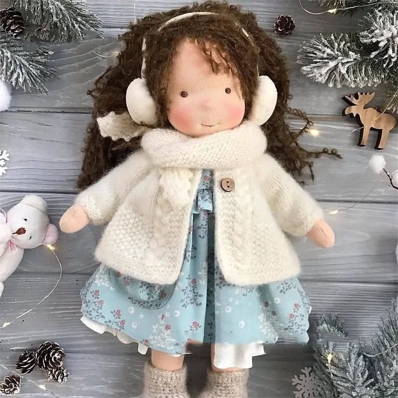 Handcrafted Waldorf Doll Set - Soft Cotton Toy for Children