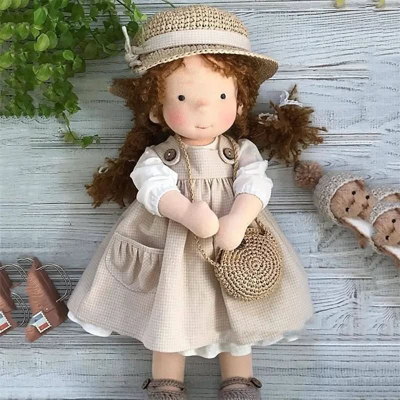 Handcrafted Waldorf Doll Set - Soft Cotton Toy for Children