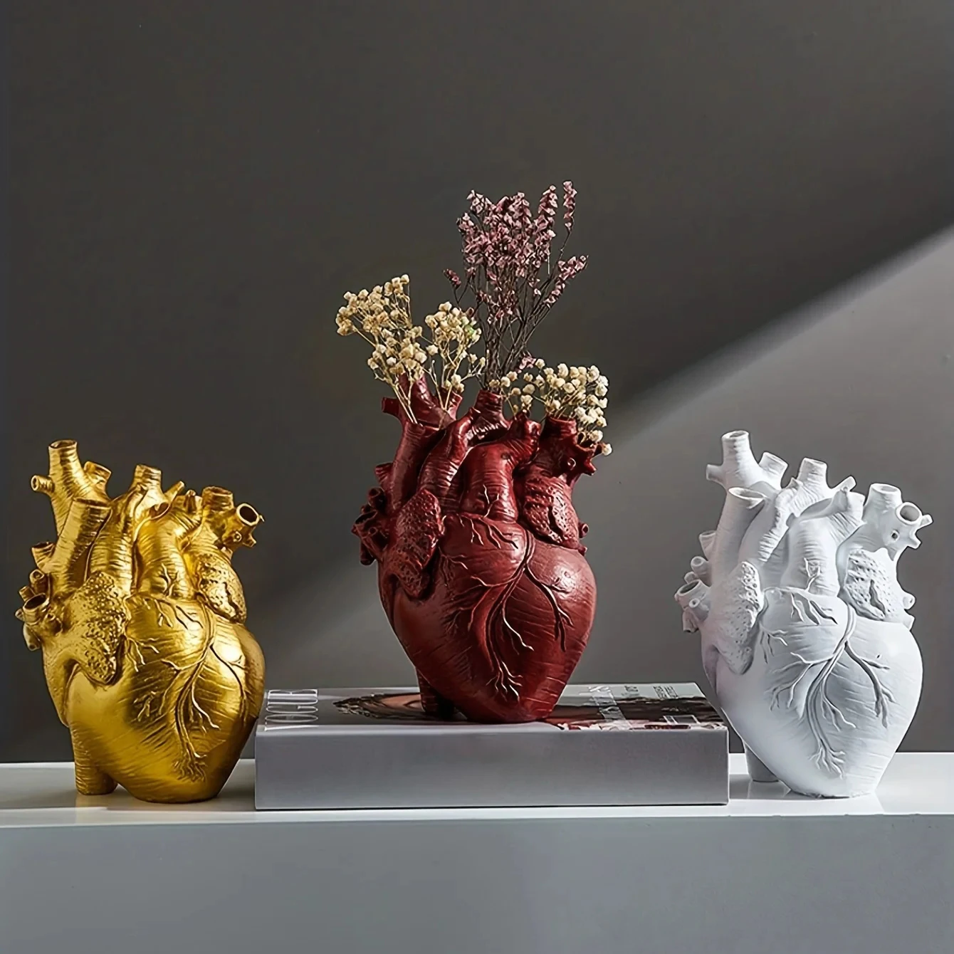 Heart-Shaped Artistic Vase for Floral Arrangements